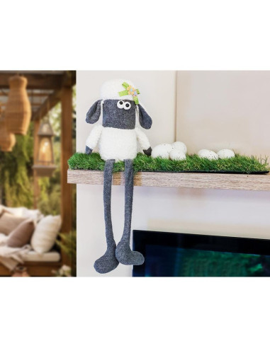 Owieczka siedząca 18cm dekoracja wiosenna