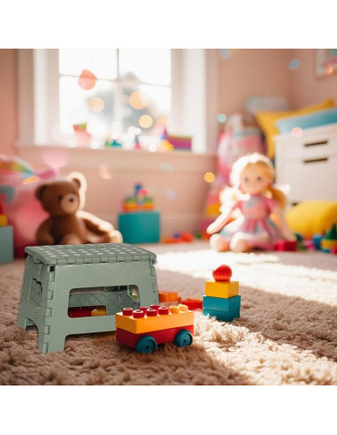 Stołek taboret antypoślizgowy składany zielony