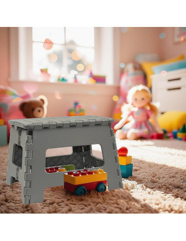 Stołek taboret antypoślizgowy składany szary