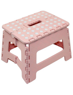 Stołek taboret antypoślizgowy składany różowy 2