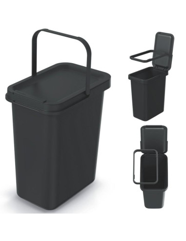 Śmietnik kosze na śmieci 12 l systema sortibox czarny recykling