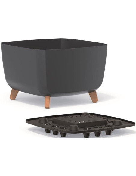 Doniczka gracia square 24x24cm antracyt