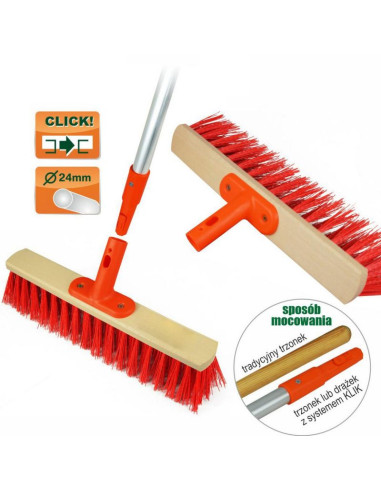 Szczotka ogrodowa ulicówka 40cm klik