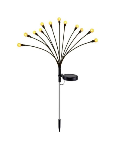 Lampa solarna tańczące na wietrze kuleczki białe 12 led 72cm ciepły biały