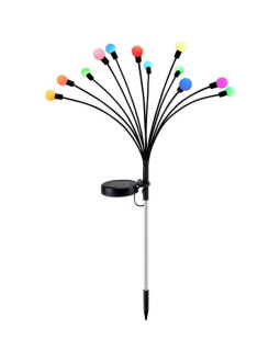 Lampa solarna tańczące na wietrze kuleczki kolorowe 12 led 72cm
