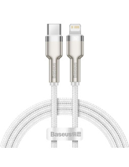 Baseus kabel usb-c lightning cafule pd 1m biały