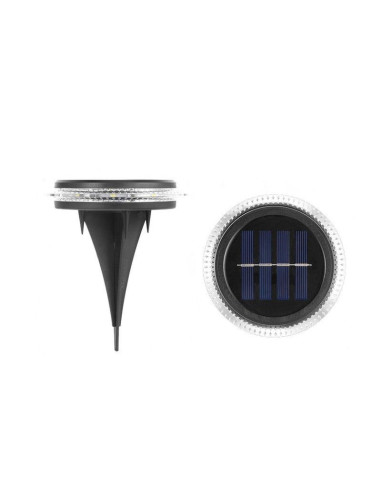 Lampy solarne dyskowe do wbicia w grunt lub montażu na ścianie 2szt