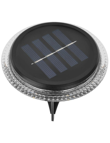 Lampy solarne dyskowe do wbicia w grunt lub montażu na ścianie 2szt
