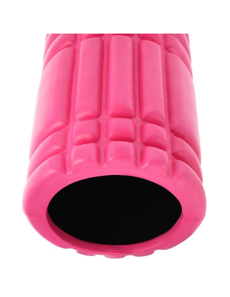 Wałek roller do ćwiczeń różowy 33x14,5cm 800g