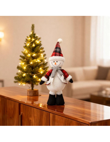 Bałwanek dekoracyjny 50cm czerwony