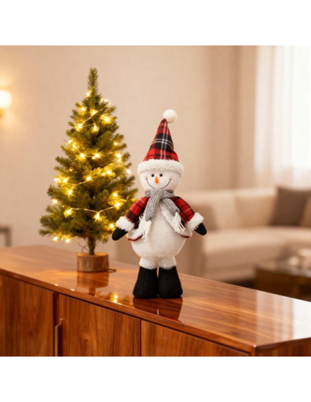 Bałwanek dekoracyjny 50cm czerwony