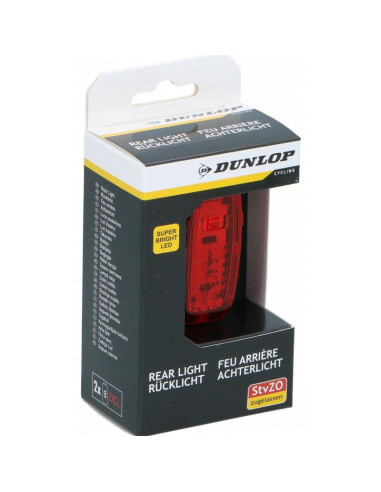 Lampka rowerowa na tył led certyfikat dunlop