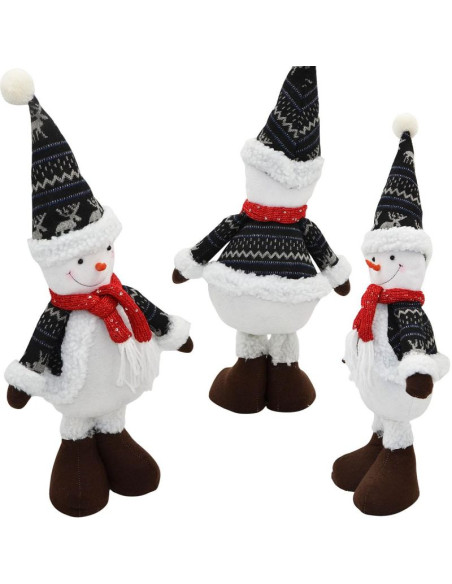 Bałwanek dekoracyjny 50cm szary