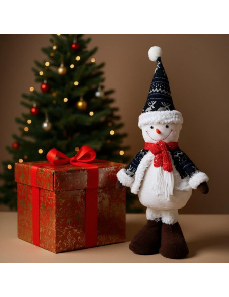 Bałwanek dekoracyjny 50cm szary