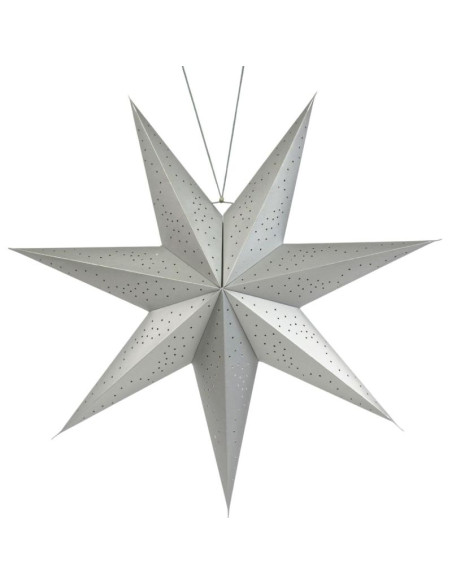 Gwiazda dekoracyjna wisząca papierowa 75cm srebrna