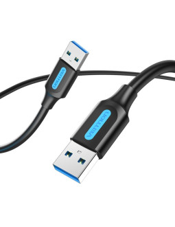Kabel usb-a do usb-a vention 0.5m czarny 2