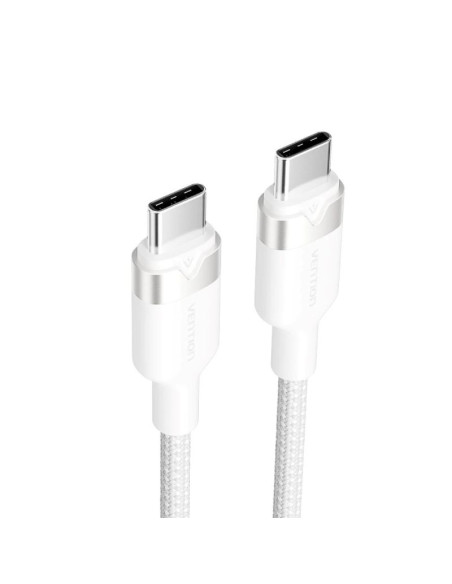 Kabel usb-c do usb-c vention w oplocie 3a 480mbps 60w pd 1m biały