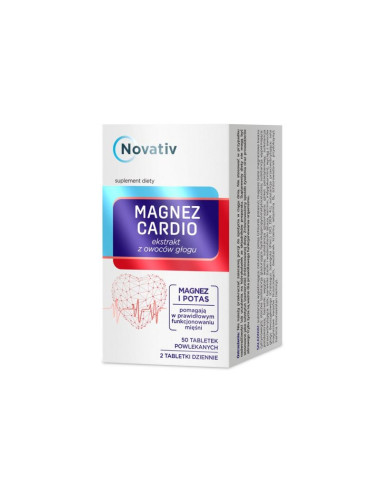 Novativ magnez cardio 50tabl. powlekanych