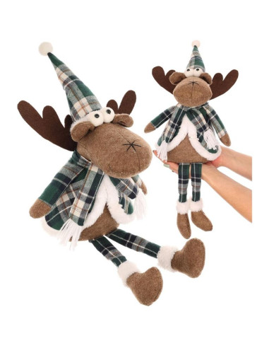 Renifer dekoracyjny świąteczny brązowy 35+20cm