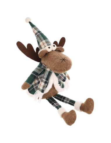 Renifer dekoracyjny świąteczny brązowy 35+20cm