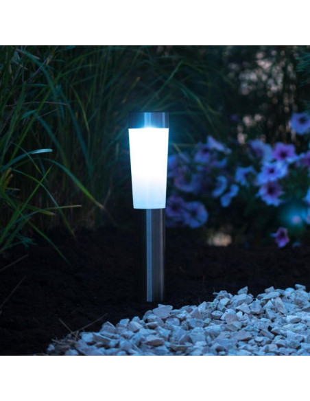 Lampa solara 2 led wys 56cm inox grundig