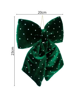 Kokarda dekoracyjna zielona 20x23 cm mica 2