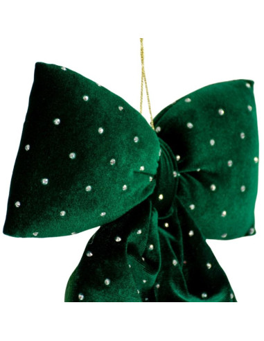 Kokarda dekoracyjna zielona 20x23 cm mica