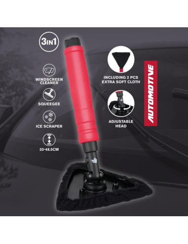 Ściągaczka wody skrobaczka ściereczki 3w1 z teleskopową rączką dirt devil