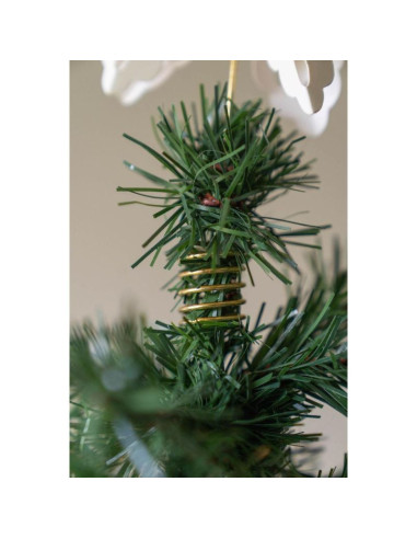 Czubek choinkowy gwiazda 30cm papierowa srebrny