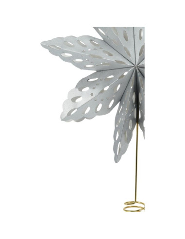 Czubek choinkowy gwiazda 30cm papierowa srebrny