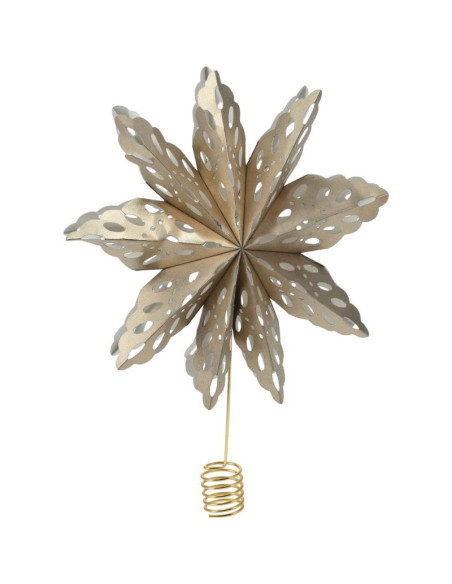 Czubek choinkowy gwiazda 30cm papierowa złoty