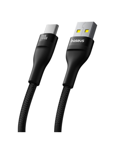 Kabel baseus flash 2 usb-usb c 100w 2m (czarny)