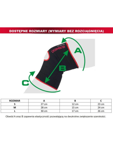 Elastyczne ściągacze  -  stabilizatory kolana, bushido - roz. xl