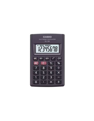 Casio kalkulator kieszonkowy hl-4a-b 8-cyfrowy 56x87mm czarny