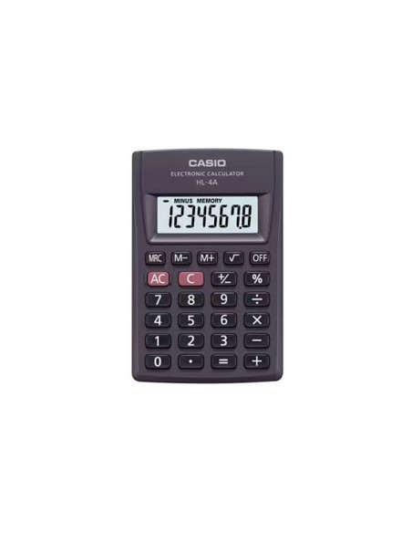 Casio kalkulator kieszonkowy hl-4a-b 8-cyfrowy 56x87mm czarny