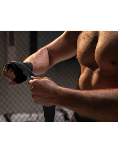 Owijki bokserskie, bawełniane - 4 metry | czarne