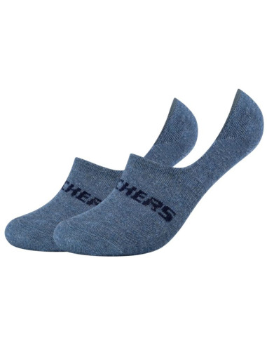 Skechers 2ppk mesh ventilation footies socks sk44008-5500 niebieskie 35-38