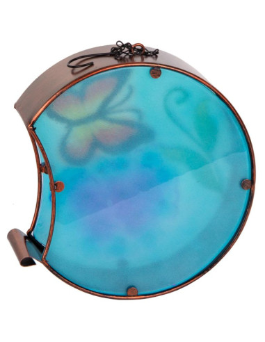 Dekoracja ogrodowa 22,5x8x22cm witraż wiszący lampion