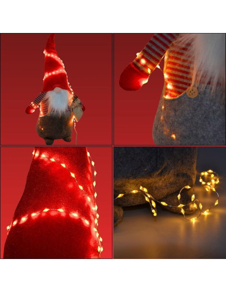 Lampki druciki na baterie girlanda 90 led ciepły biały flash luca