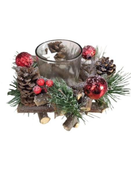 Świecznik dekoracyjny 16x9cm wood