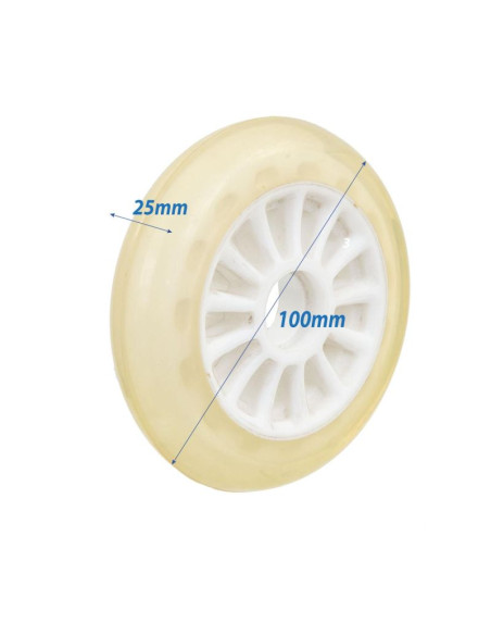 Kółko do hulajnogi pu 100mm białe