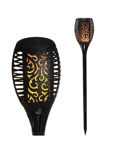 Lampa solarna pochodnia tańczące płomyki 10x10x79cm 36 led