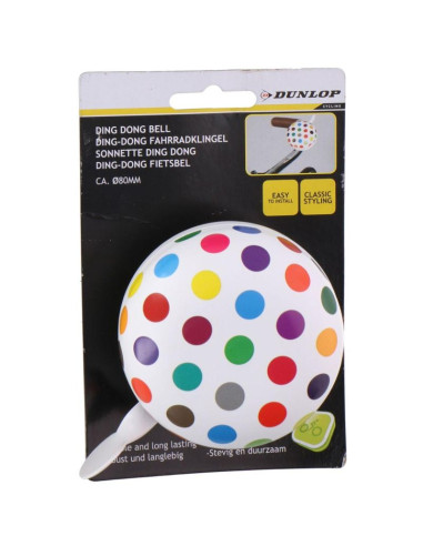 Dzwonek rowerowy dunlop śr. 80mm kropki