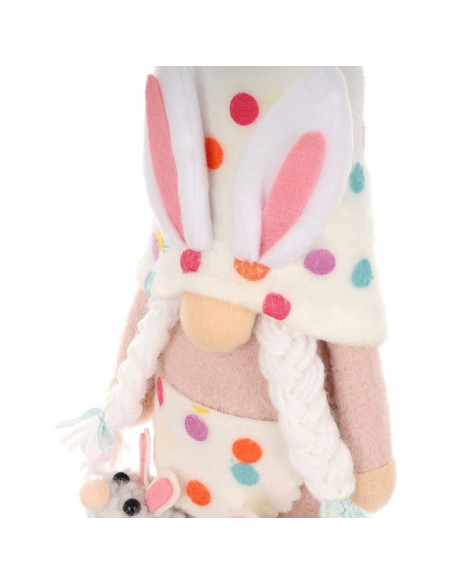 Skrzat gnom zajączek 25cm w groszki girl dekoracja wiosenna
