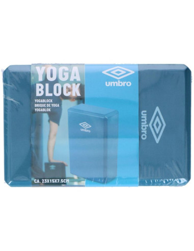 Blok kostka do ćwiczeń joga pilates fitness umbro niebieski