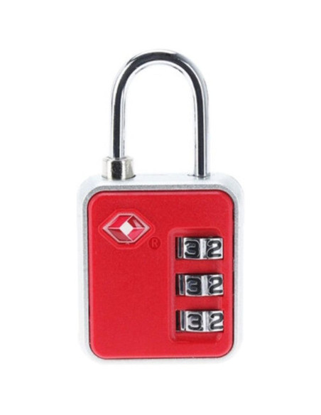 Kłódka na szyfr do walizki torby proworld czerwona