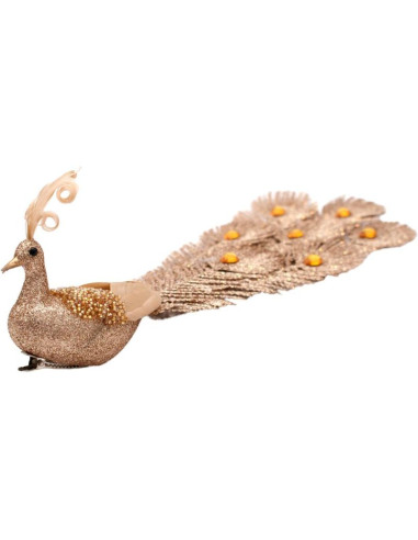 Paw dekoracyjny na klipie bombka złoty