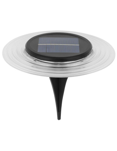 Lampa solarna dyskowa 28 led do wbicia w grunt lub montażu na ścianie