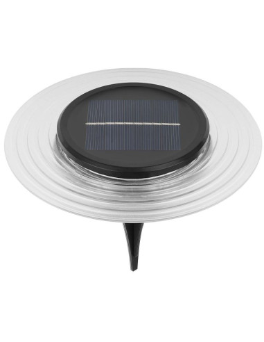 Lampa solarna dyskowa 28 led do wbicia w grunt lub montażu na ścianie