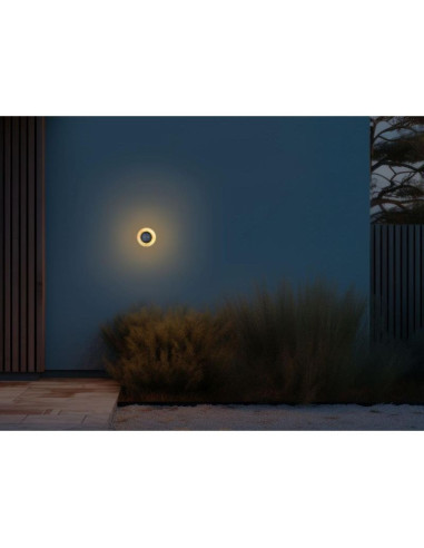 Lampa solarna dyskowa 28 led do wbicia w grunt lub montażu na ścianie